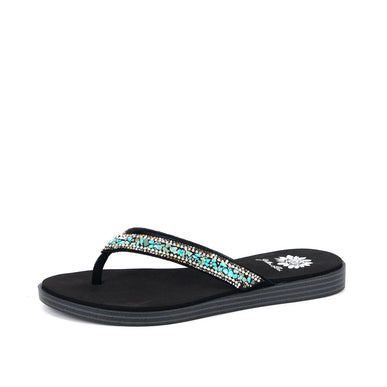 Yellow Box Diyah Turquoise Toe Post Flip Flop Sandal Women's sizes 6-10/NEW!!!