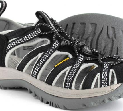 Keen Whisper Black/Neutral Gray Waterfront Sport Sandal Women's sizes 5-11/NEW!!