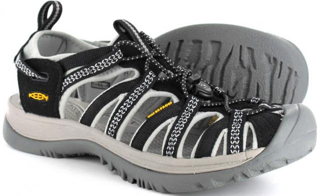 Keen Whisper Black/Neutral Gray Waterfront Sport Sandal Women's sizes 5-11/NEW!!