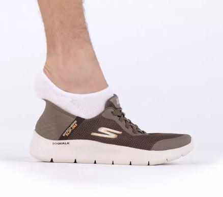 SKECHERS Go Walk Flex Hands Free Brown Slip-ins Sneaker Men's sizes 7-14/NEW! XW