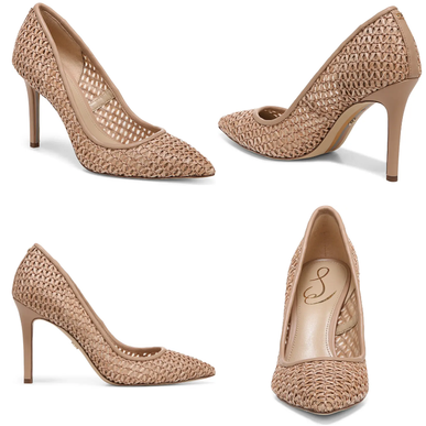 Sam Edelman Hazel Warm Tan Raffia Pointed Toe Pump Women's sizes 6-10/ NEW!!!