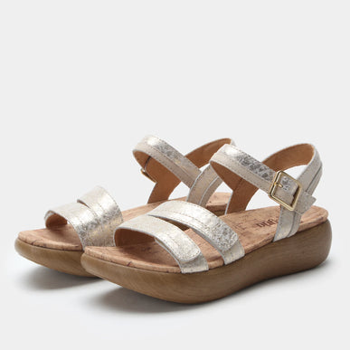 Alegria Blinda Champagne Leather Strappy Sandal Women sizes EU 36-41 NEW