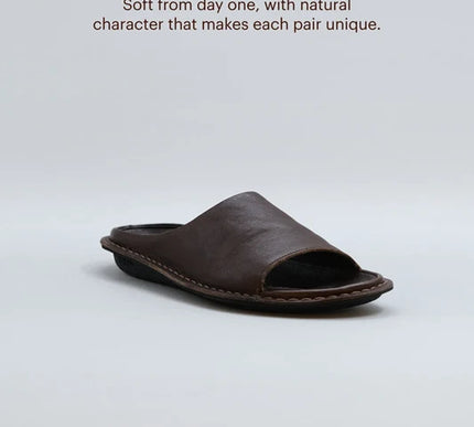 VIBAe SAINT TROPEZ Cocoa Brown Leather Sandal EU Unisex sizes W6/36-M15/48 NEW