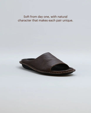 VIBAe SAINT TROPEZ Cocoa Brown Leather Sandal EU Unisex sizes W6/36-M15/48 NEW