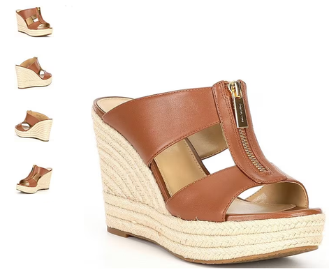 Michael Kors Bradley Wedge Luggage Leather Women's sizes 5-10/NEW!!!