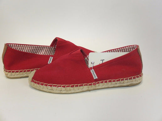 Joy and Mario Red Canvas Espadrille Slip On Flat Women's US sizes 6-11 NEW!!!