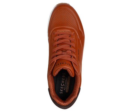 SKECHERS UNO - Tailored Air Cognac Leather Laced Sneaker Men's sizes 7-14/NEW