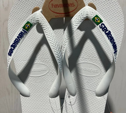 Havaianas Brazil Logo White Sandal Men EU sizes 39/40-45/46 NEW!!!