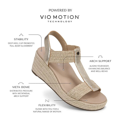 Vionic Calera Camel Leather Slingback Wedge Sandal Women's sizes 5-11/NEW!!!