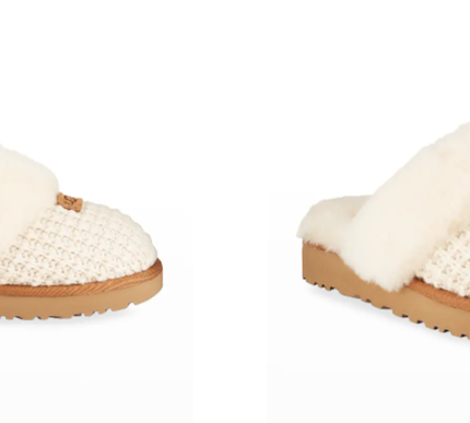 UGG Cozy Knit Cream Shearling Slippers Women's US sizes 5-12/NEW!!!
