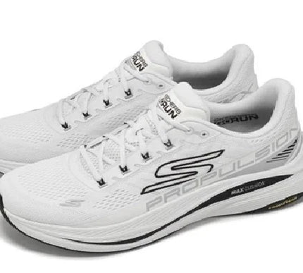 SKECHERS Max Cushioning Propulsion White Black Sneaker Mens sizes 7-14 NEW