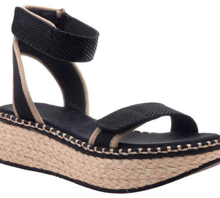 OTBT Reflector Black Wedge Sandal Women US sizes 6-10 NEW!!!
