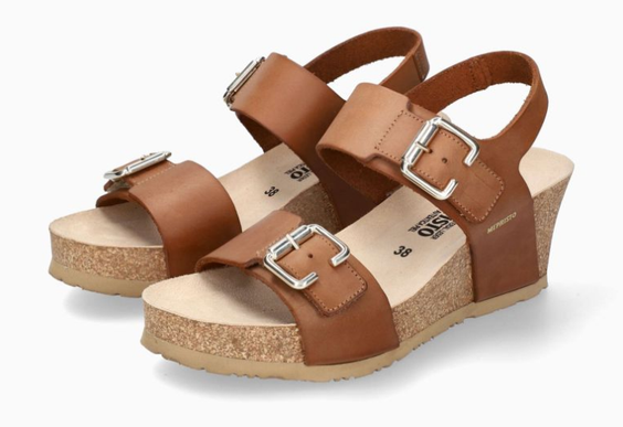 Mephisto Lissandra Camel Leather Wedge Comfort Sandal Women's sizes 36-42 NEW!!!