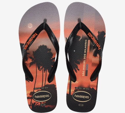 Havaianas Top Surfer Grey Black Orange Sandal Men EU sizes 39-40-45-46 NEW