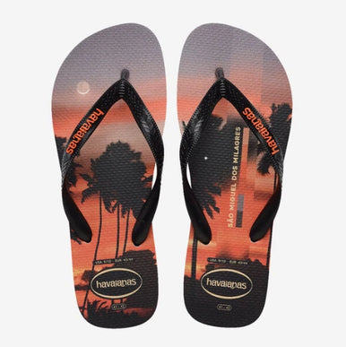 Havaianas Top Surfer Grey Black Orange Sandal Men EU sizes 39-40-45-46 NEW