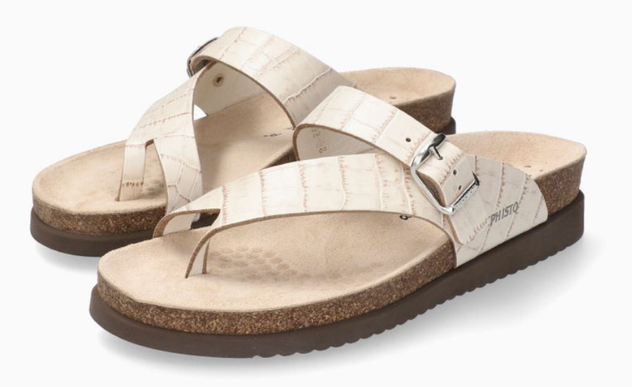 Mephisto Helen Light Sand Croco Comfort Sandal Women's sizes 35-42 NEW!!!