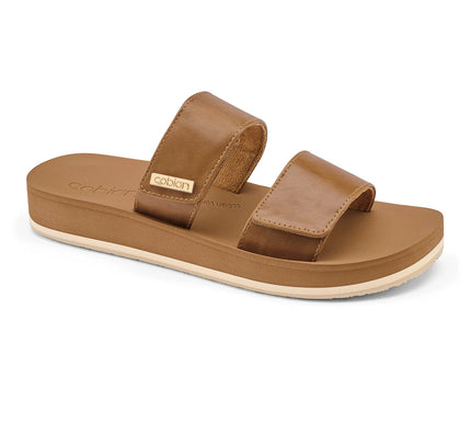 Cobian Dana Rise Tan 2-Strap Flatform Slide Sandal Women's US Sizes 5-11 NIB!!