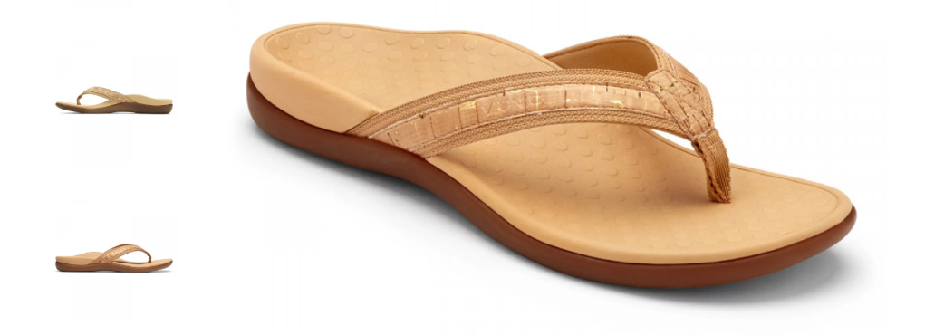Vionic Tide II Gold Cork Toe Post Sandal Flip Flop Women's US sizes 5-12 NEW!!!