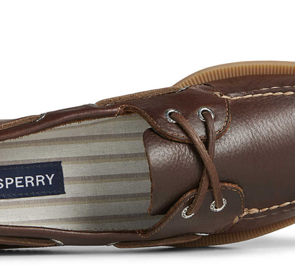 Sperry A/O Authentic Original 2 Eye Pull-Up Dark Tan Boat Shoe Mens sizes 7-16 M