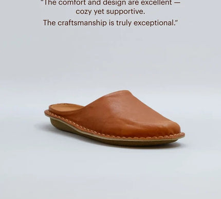 VIBAe Roma Cognac Slip On Loafer Mule EU Unisex sizes W6/36-M15/48