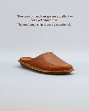 VIBAe Roma Cognac Slip On Loafer Mule EU Unisex sizes W6/36-M15/48