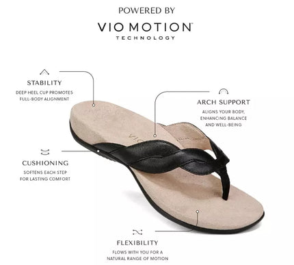 Vionic Bella Braid Gold Metallic Nappa Leather Sandal Women's sizes 5-11/NEW!!!