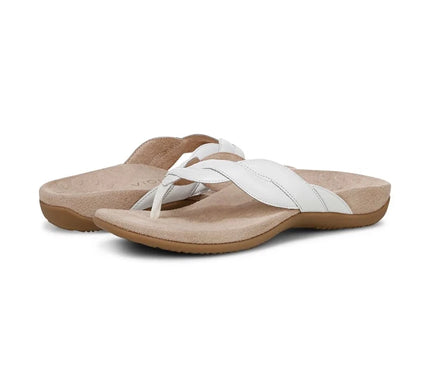 Vionic Bella Braid White Nappa Leather Sandal Women's sizes 5-11/NEW!!!