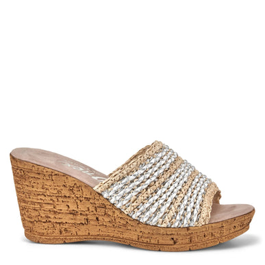 Onex Claire Natural and White Weave Wedge Sandal Womens US sizes 5-11/NEW