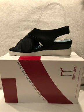 Thierry Rabotin Black w White Bottom Comfort Sandal Women's Sizes 36-42/6-12/NEW