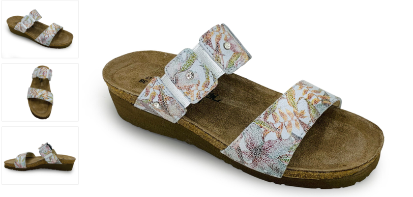 Naot Ashley Floral Multi 2 Strap Sandal Women's sizes 36-42/NEW!!!