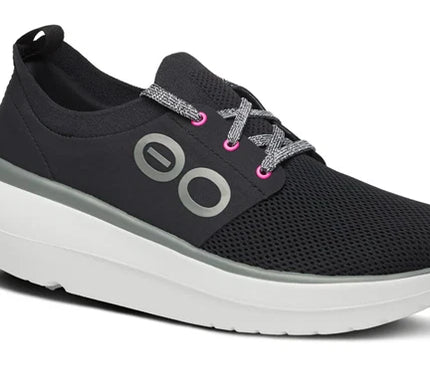 OOFOS OOmy Stride White Black Shoes Sneakers Womens Sizes W6-W11 NEW