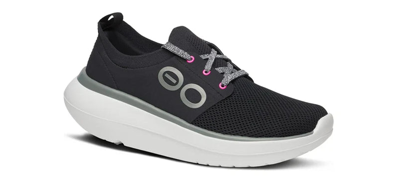 OOFOS OOmy Stride White Black Shoes Sneakers Womens Sizes W6-W11 NEW