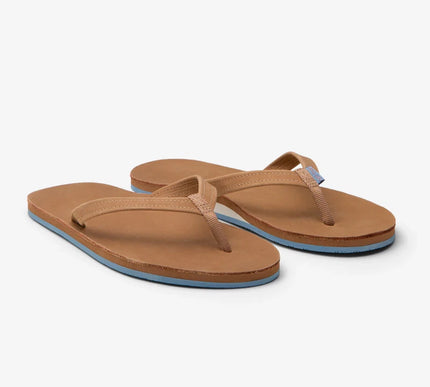Hari Mari Fields Tan Dusty Blue Flip Flop Womens US Sizes 6-11 NEW
