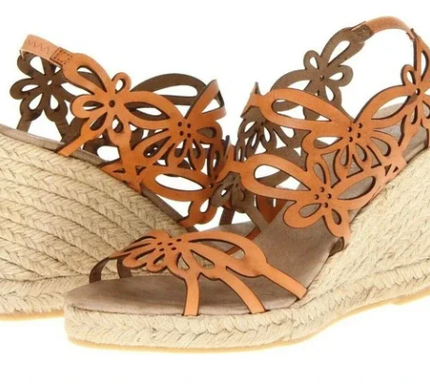 Eric Michael Jillian Tan Espadrille Wedge Heel Sandal EU sizes 35-42/5-12/NEW!!!