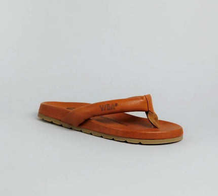VIBAe Osaka Cognac Leather Flip Flop Sandal EU Unisex EU sizes 35-48 W5-M15 NEW