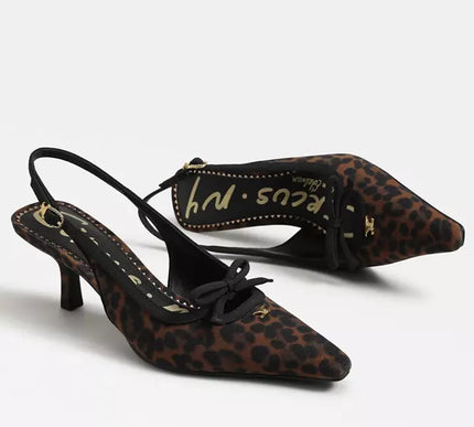 Circus by Sam Edelman Cassidy Black Leopard Slingback Women's sizes 6-11/ NEW!!