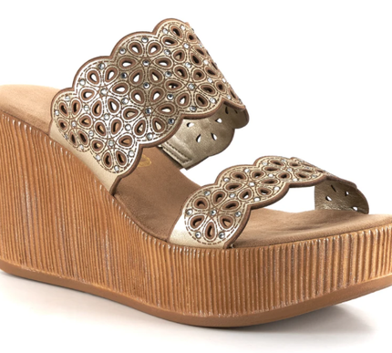 Onex Hip Gold Wedge Sandal Women's sizes 6-11/NEW!!!