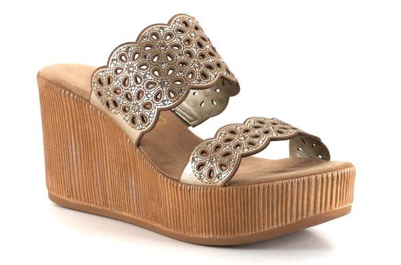 Onex Hip Gold Wedge Sandal Women's sizes 6-11/NEW!!!