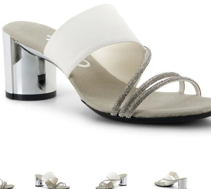 Onex Fetish White Elastic Slide Wedge Sandal Women's US sizes 5-11/NEW!!!