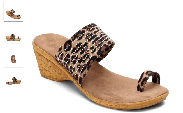 Onex Luca Leopard Toe Wrap Wedge Sandal Women's sizes 6-11/NEW!!!