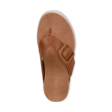 Vionic Uptown Marin Tan Leather Toe Post Sandal Women's sizes 5-11/NEW!!!
