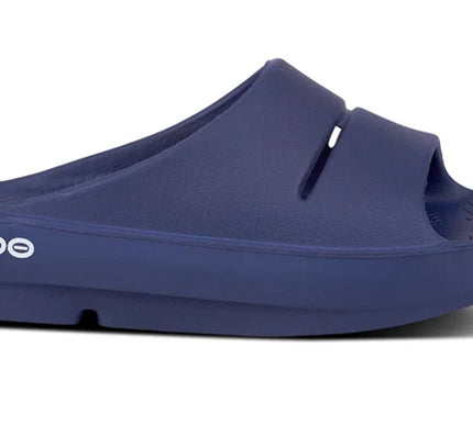 OOFOS OOahh Slide Sandal Navy Mens and Womens Sizes M3/W5-M13/W15 NEW