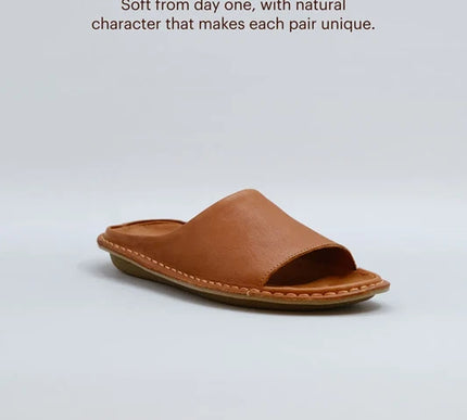 VIBAe SAINT TROPEZ Cognac Leather Sandal EU Unisex sizes W6/36-M15/48