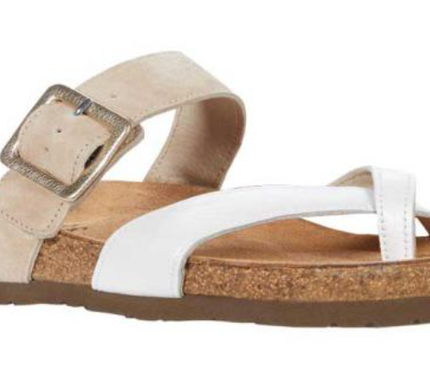 Naot Fresno White Sandstone Toe Loop Sandal Slide Women's sizes 35-42/NEW!!!