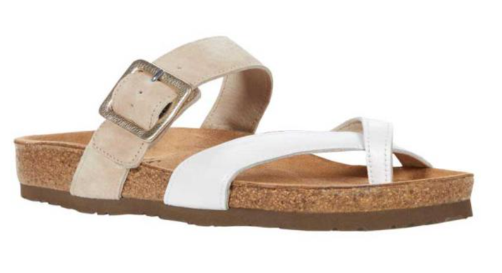 Naot Fresno White Sandstone Toe Loop Sandal Slide Women's sizes 35-42/NEW!!!