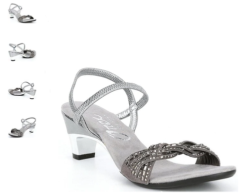 Onex Rhythm Pewter Low Heel Strappy Sandal Women's US sizes 5-11/NEW!!!