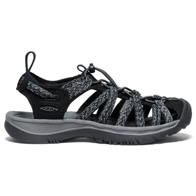 Keen Whisper Black Steel Grey Hiking Walking Sandal Women's size 6.5 NEW